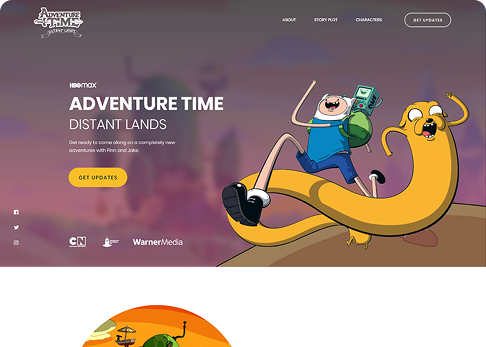 Promotional landing page for our favorite show